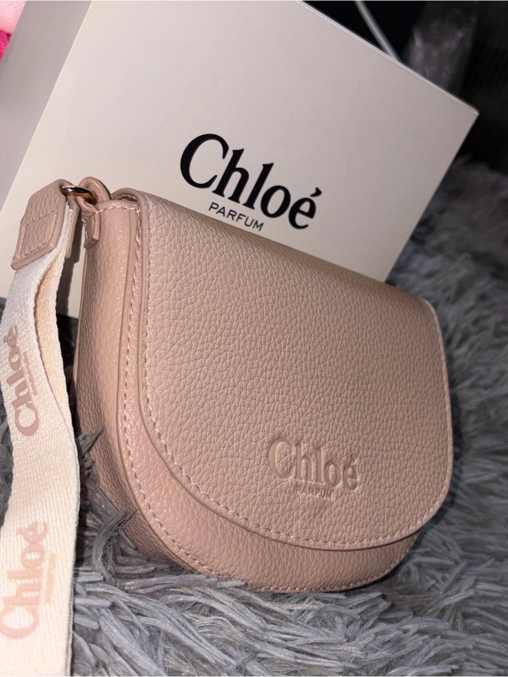 Blush Pink Leather pebble  pouch